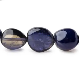 10x12-15x23mm Iolite plain nugget beads 20 inch 35 beads AAA 