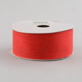 1.5" Classic Faux Jute Ribbon: Red (10 Yards)