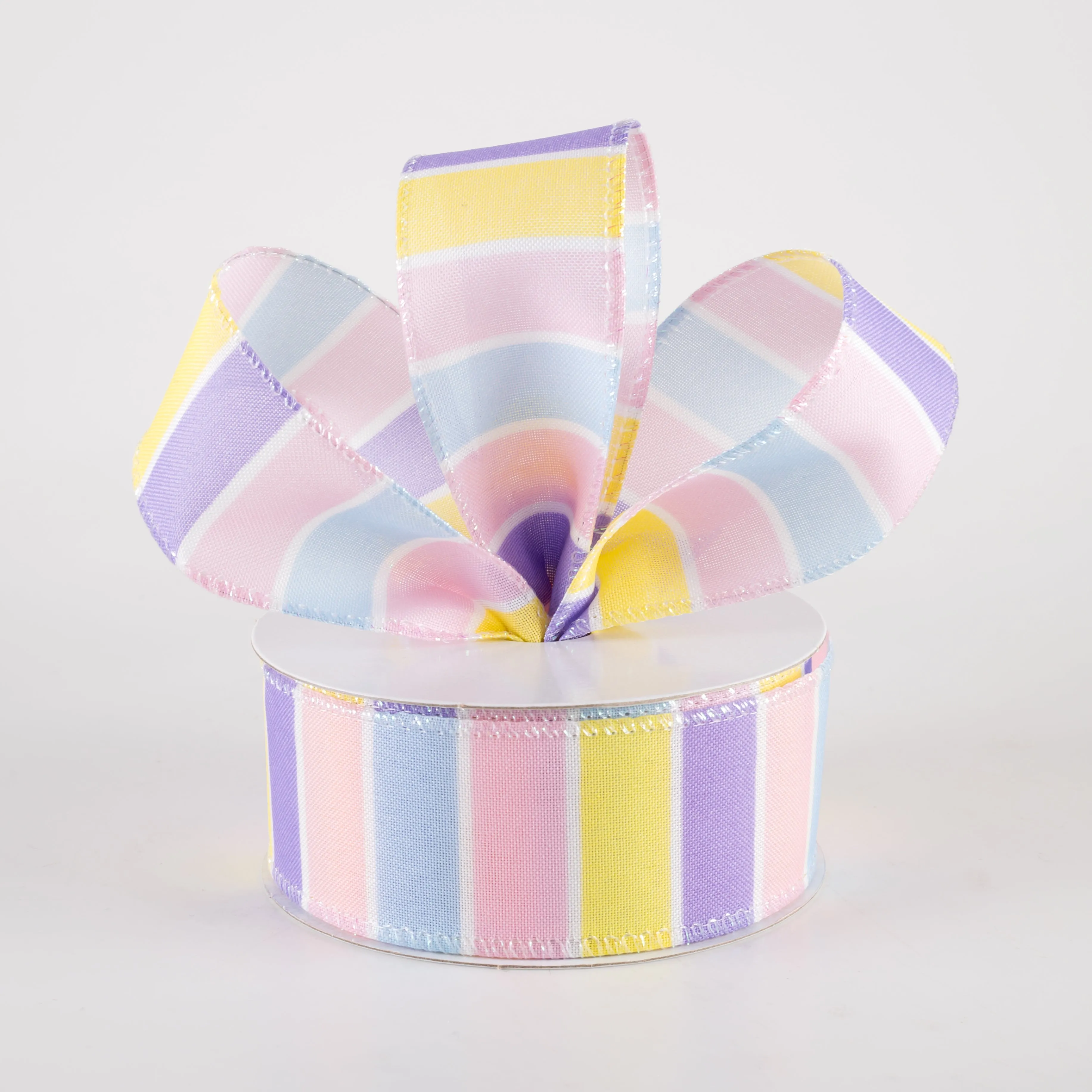 1.5" Florida Stripe Ribbon: Pastel (10 Yards)
