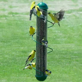 17.5" Green Spiral Finch Tube Feeder
