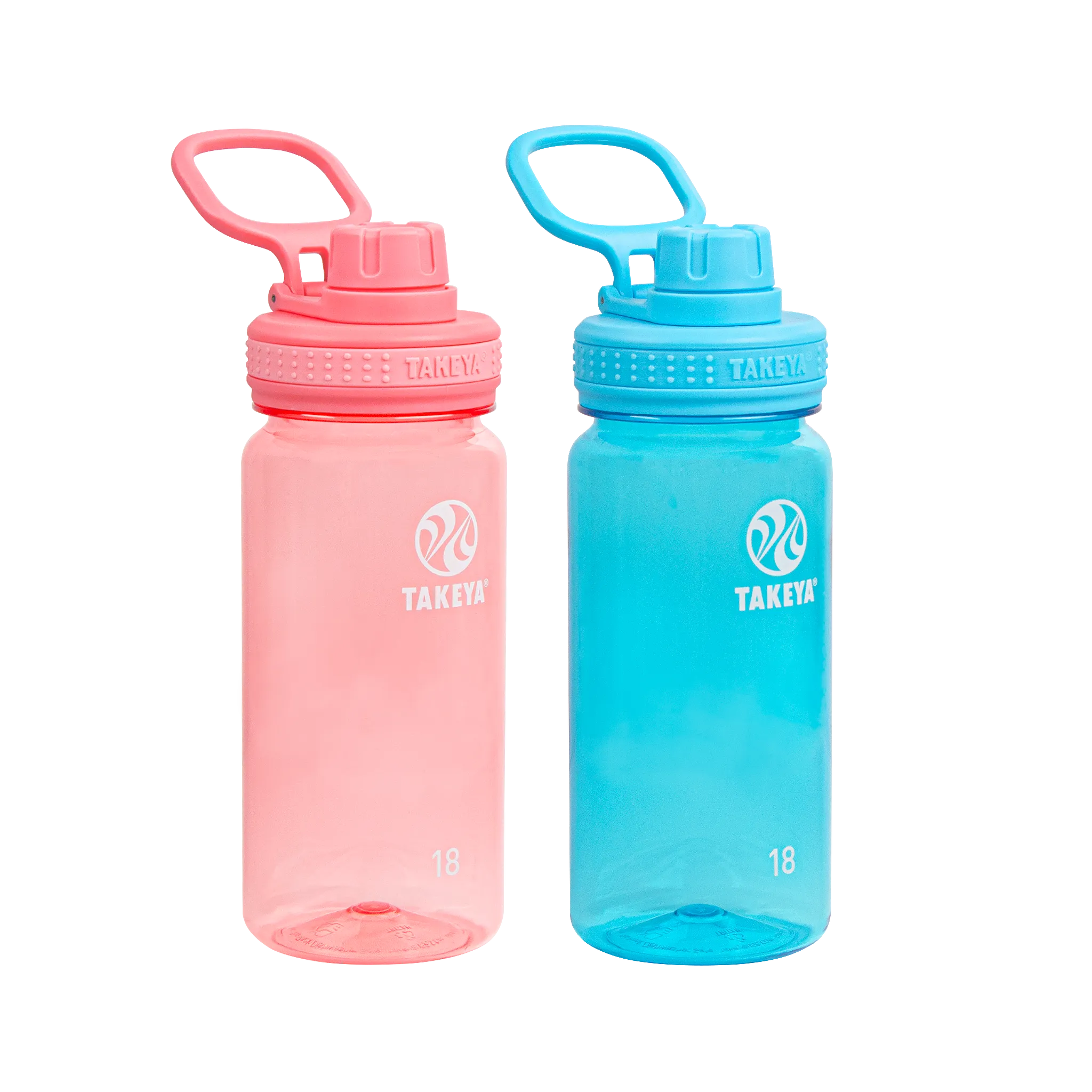 18 oz Tritan Water Bottle with Spout Lid Two Pack