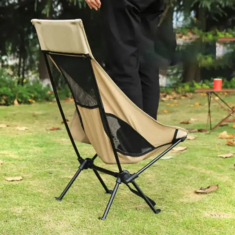 2 PCS Portable Ultralight Outdoor Folding Camping Chairs - Compact and Comfortable Beach Hiking Picnic BBQ Seat Fishing Tools