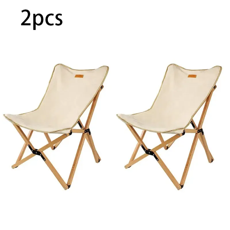 2 PCS Portable Ultralight Outdoor Folding Camping Chairs - Compact and Comfortable Beach Hiking Picnic BBQ Seat Fishing Tools
