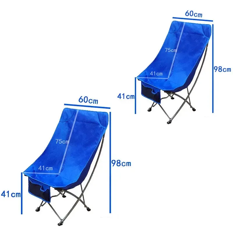 2 PCS Portable Ultralight Outdoor Folding Camping Chairs - Compact and Comfortable Beach Hiking Picnic BBQ Seat Fishing Tools