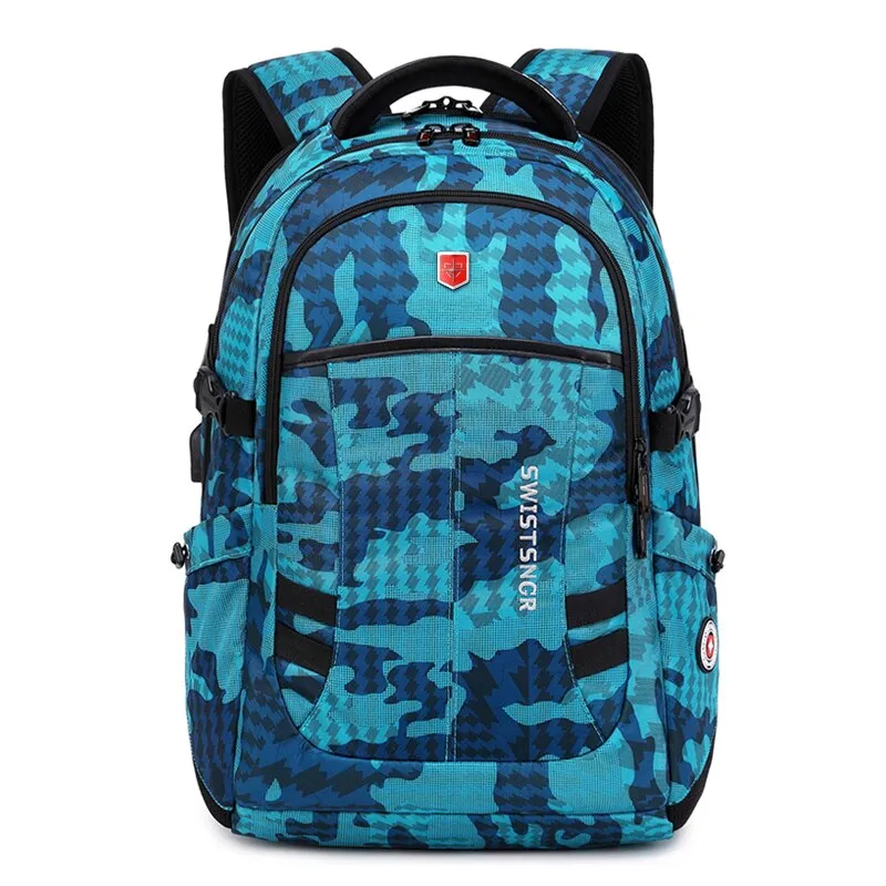 2023 New Waterproof Backpacks USB Charging School Bag