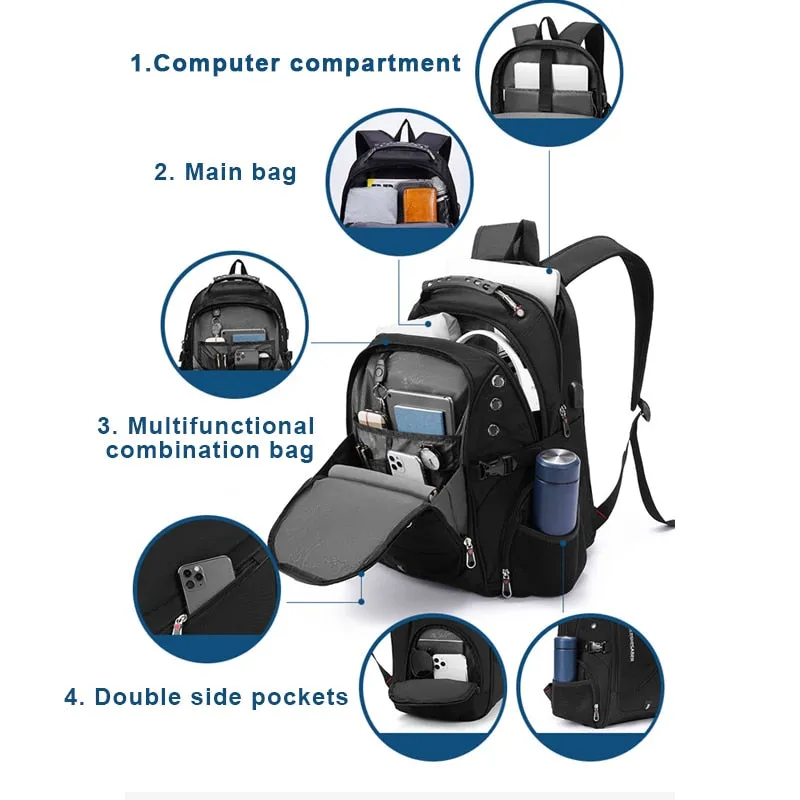 2023 Waterproof 17 Inch Laptop Travel Backpack