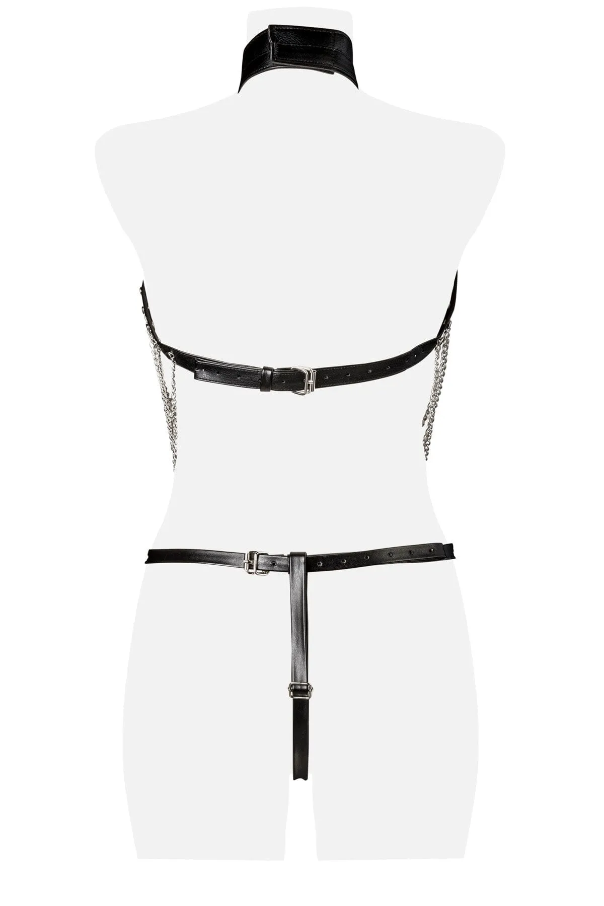 3 Piece Choker Bra And Hanging Chain Set