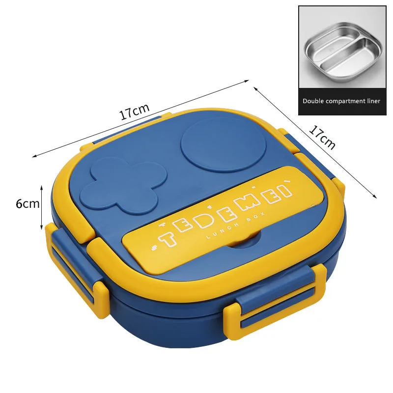 304 Portable - Stainless Steel Lunch Box with 2 Compartment for Kids