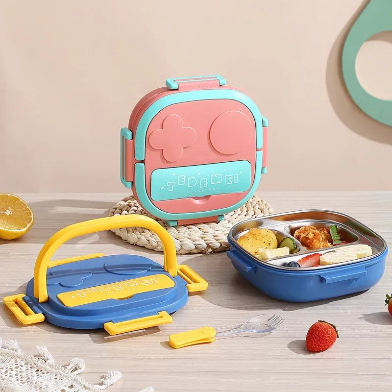304 Portable - Stainless Steel Lunch Box with 2 Compartment for Kids