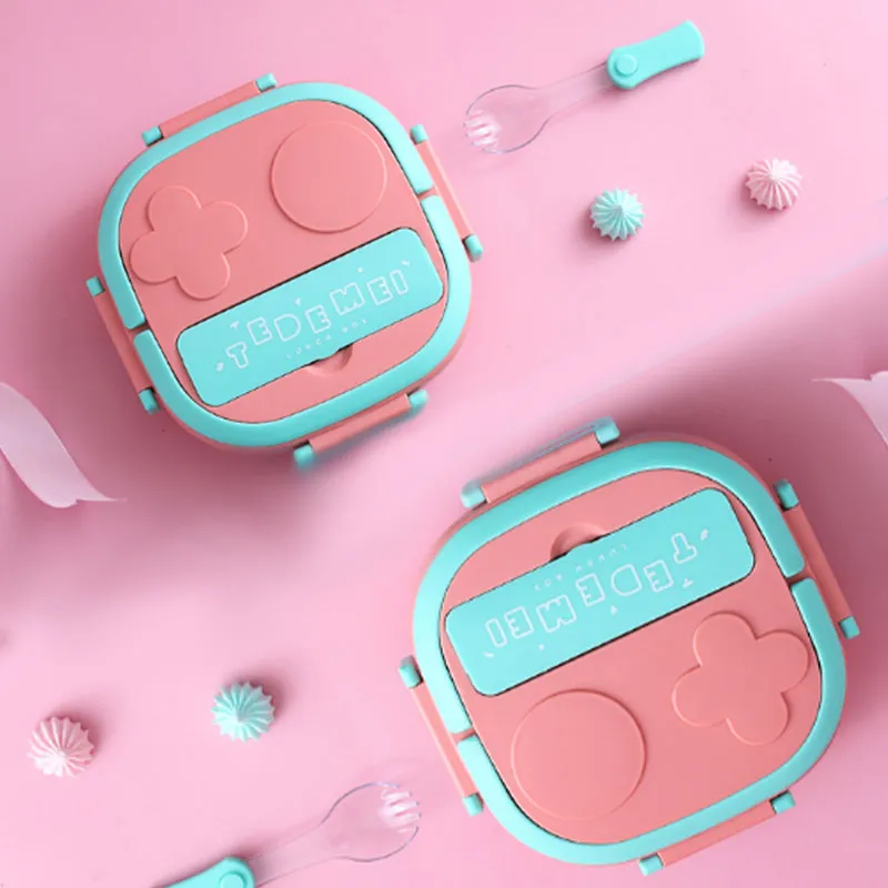 304 Portable - Stainless Steel Lunch Box with 2 Compartment for Kids