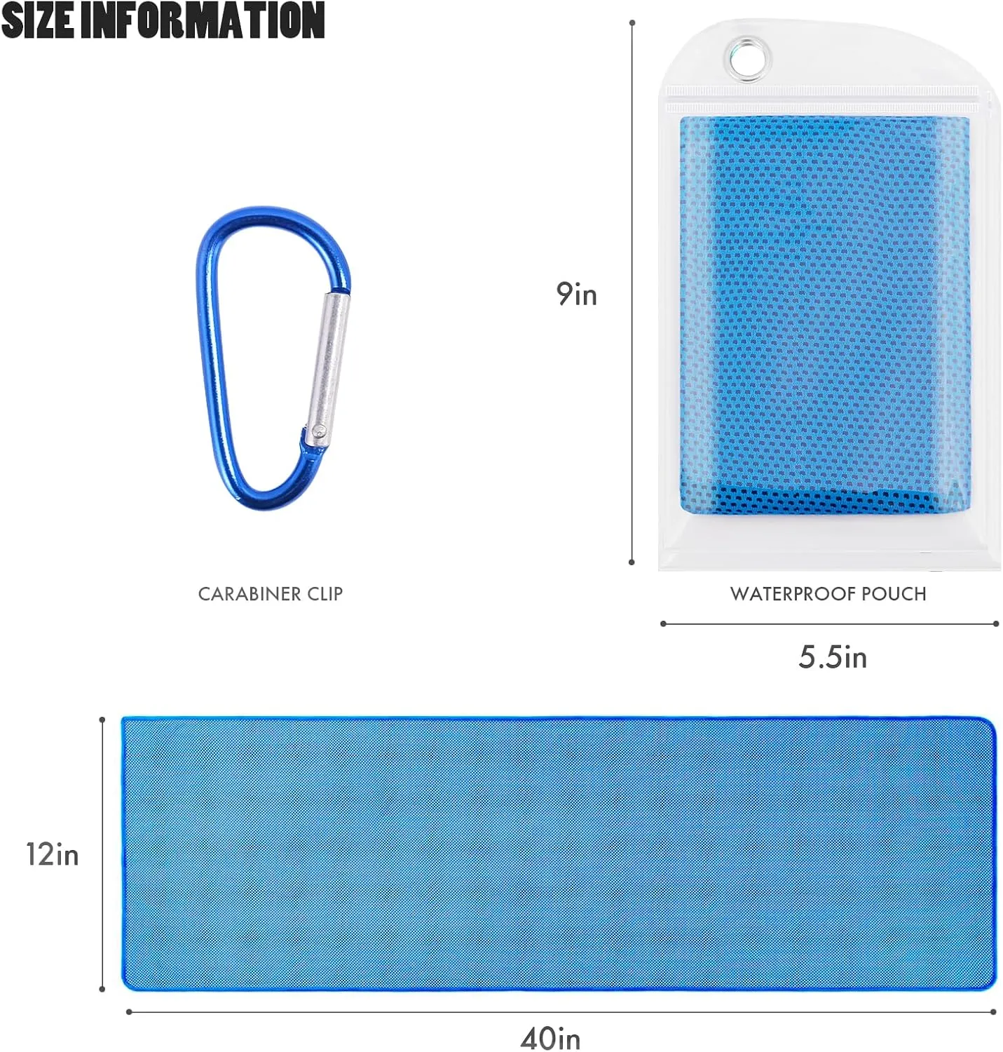 4 Pack Cooling Towels (40"x12"), Cooling Towels for Neck and Face, Gym Towel for Working Out, Soft Breathable Microfiber Ice Towel for Yoga Sport Running Golf