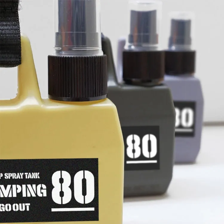 80ml Outdoor Portable Spray Bottle Refillable Camping Alcohol Squeeze Bottle With Buckle(Military Green)