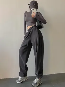 Alanna Solid Color Loose Baggy Sweats Sweatpants