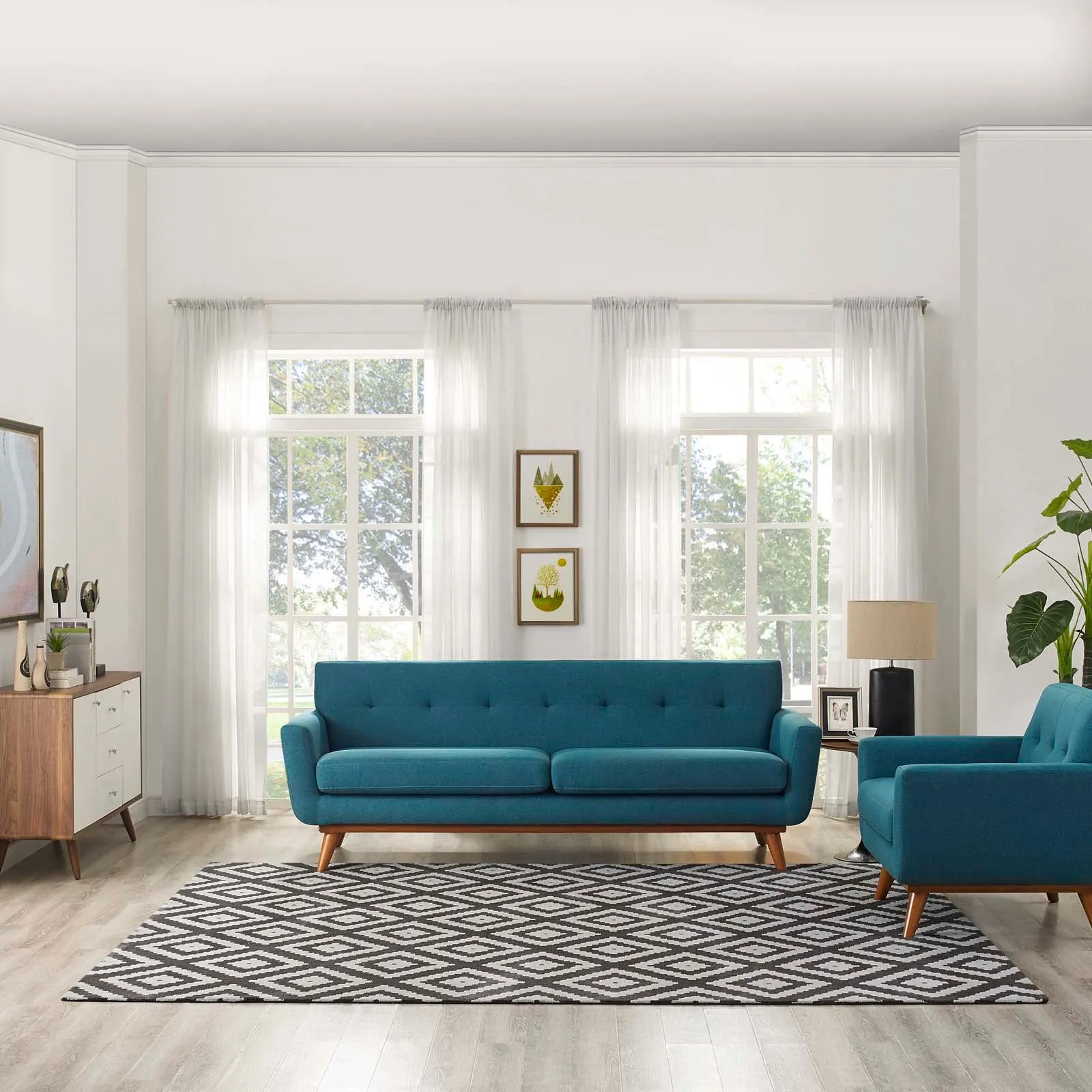 Alika Abstract Diamond Trellis Area Rug by Modway