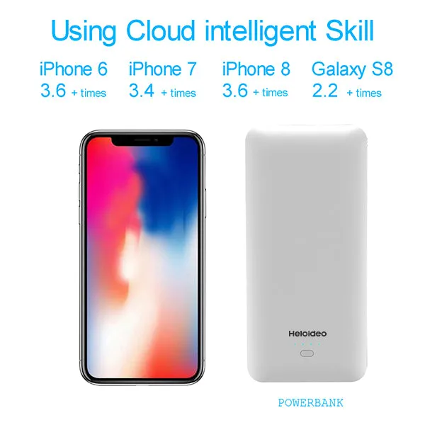 All in One Super Slim best power bank External Battery Pack Charger 10000mah Built-in Micro Type-c iphone cable Three cable high capacity NO AC