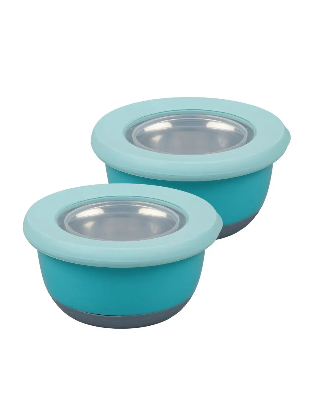 Andres Steel Bowl Lunch With Airtight Lid | 400ml | Set of 2