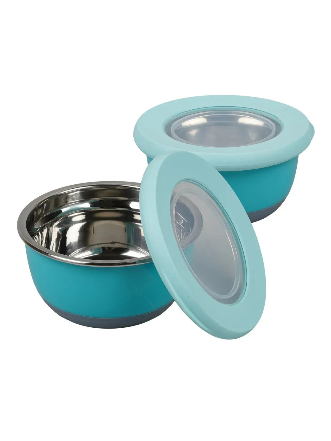 Andres Steel Bowl Lunch With Airtight Lid | 400ml | Set of 2