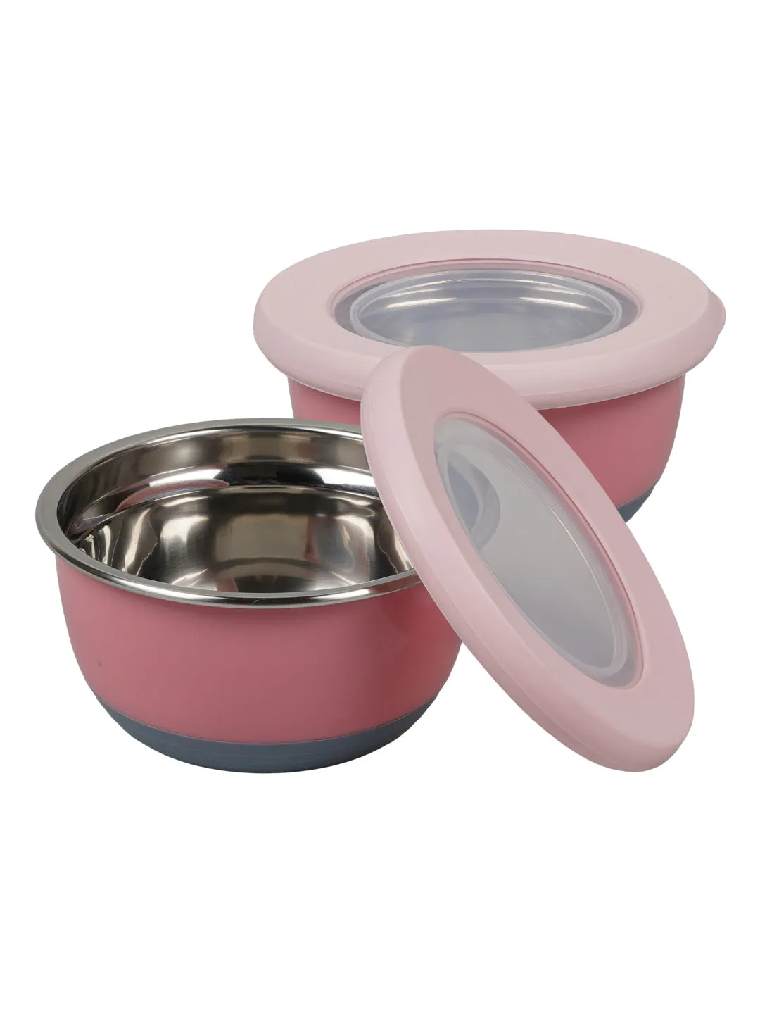 Andres Steel Bowl Lunch With Airtight Lid | 400ml | Set of 2