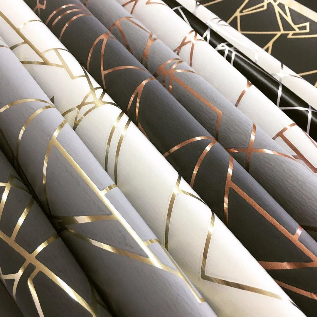 Angles Metallic Wallpaper - Erica Wakerly