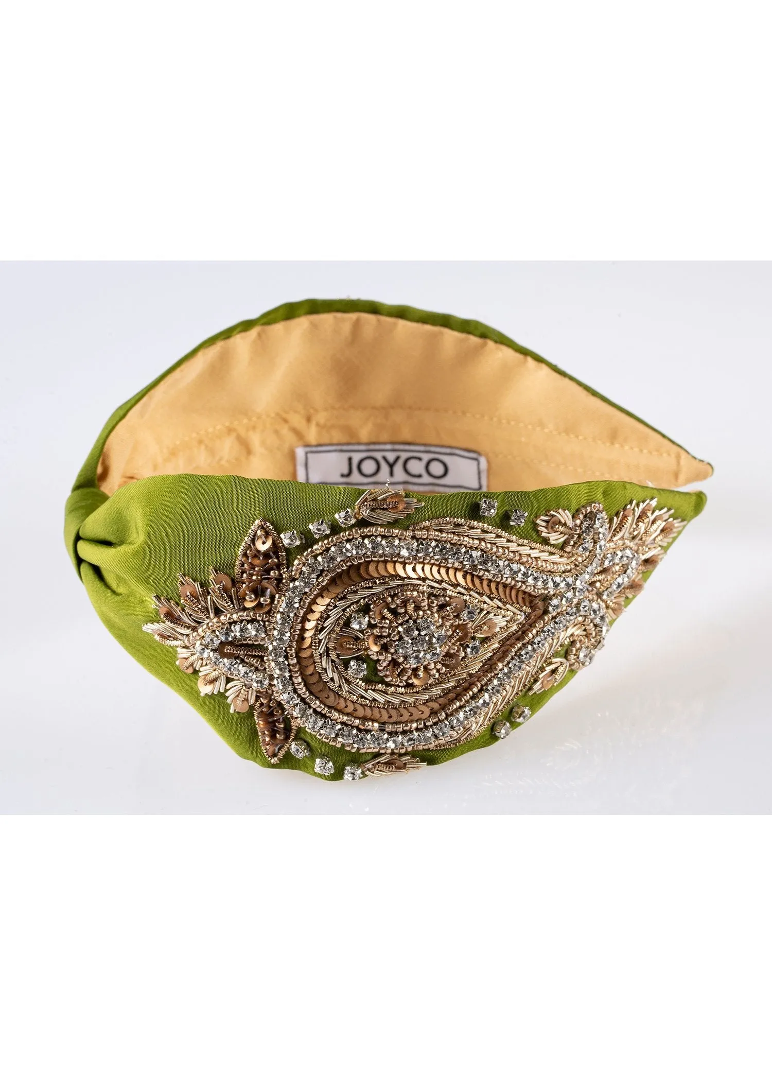 Annabel Green Bead Embroidered Women Headband