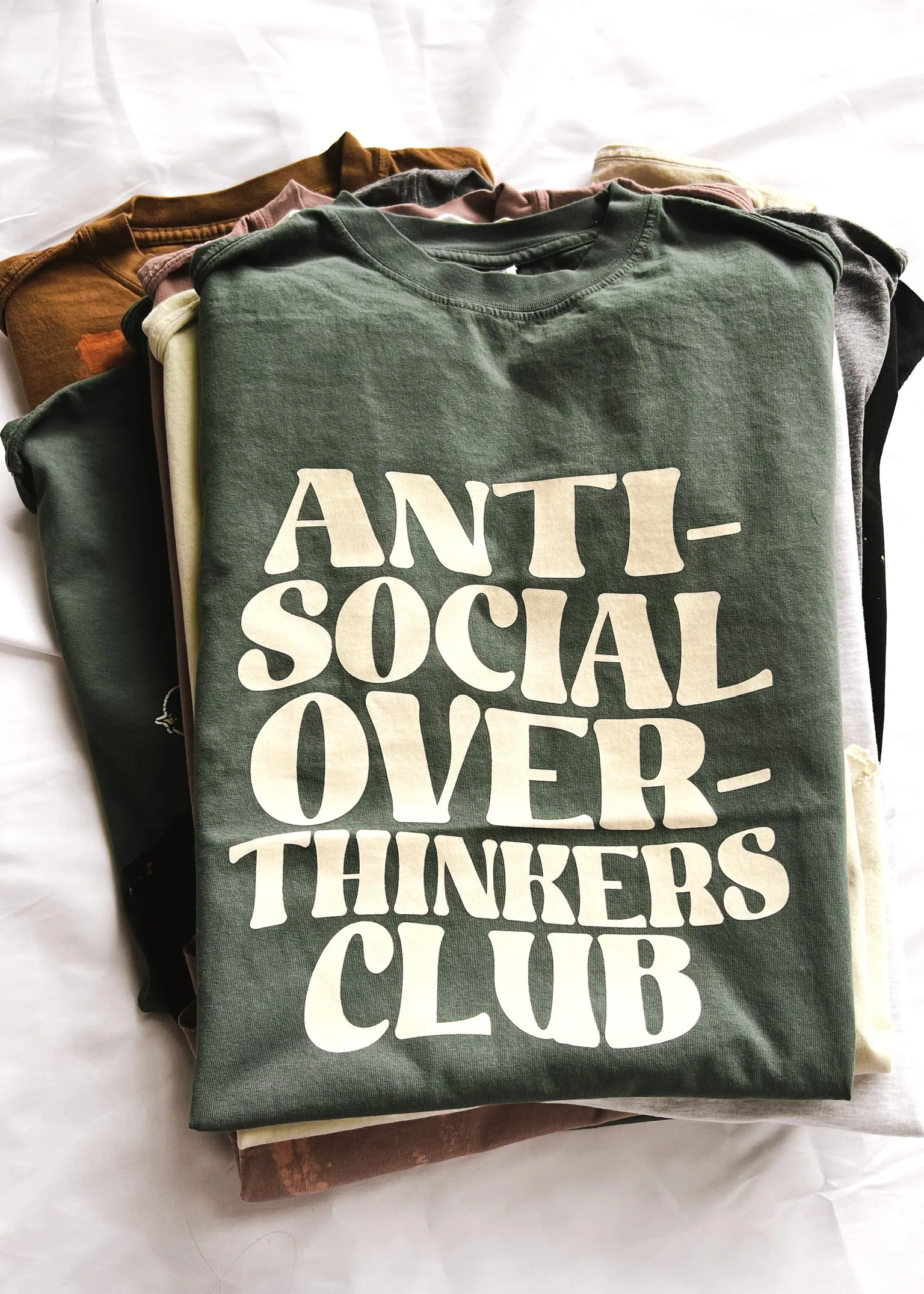 ANTISOCIAL OVERTHINKERS CLUB SIDE SLIT TEE