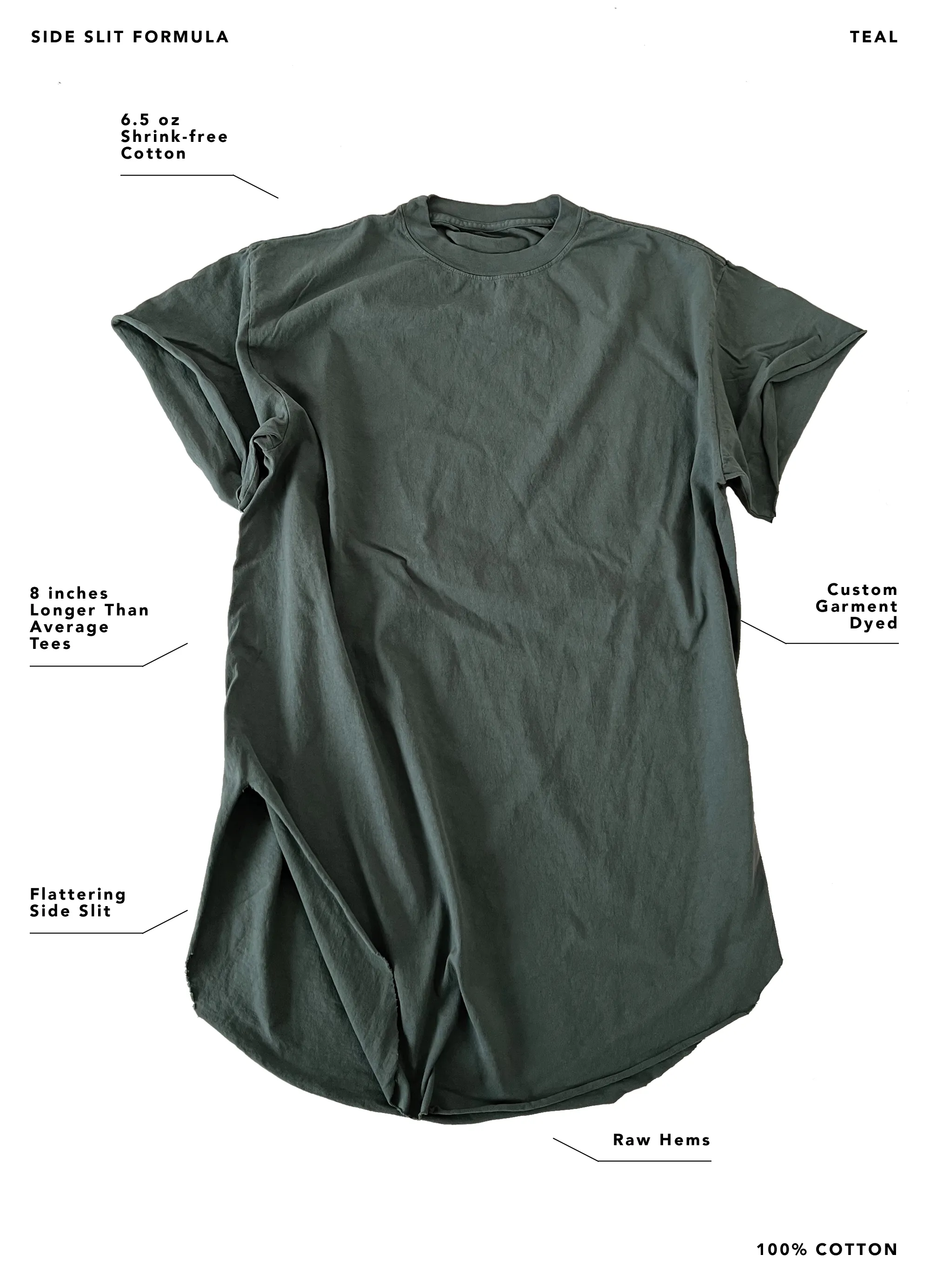 ANTISOCIAL OVERTHINKERS CLUB SIDE SLIT TEE