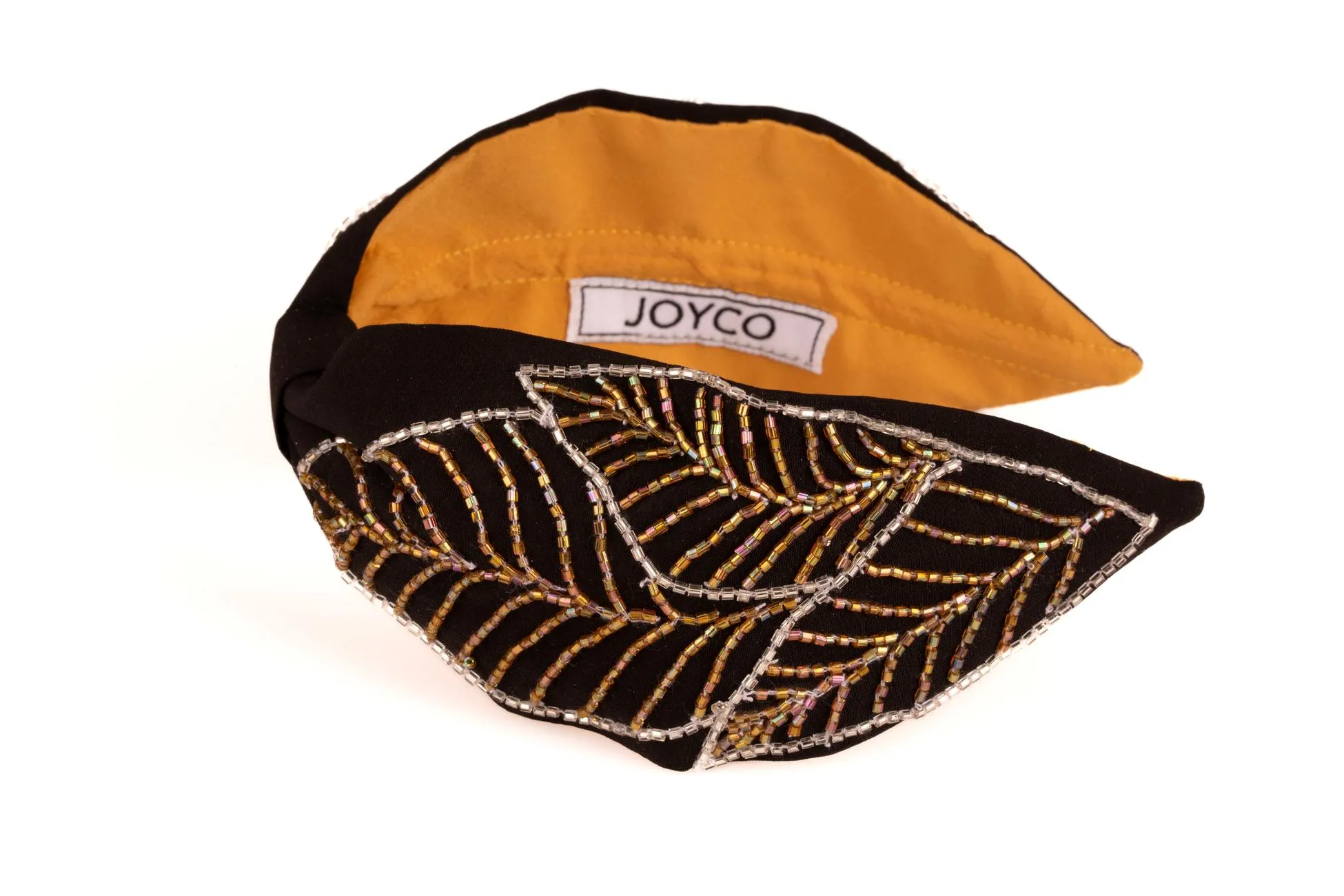 Apolline Black Bead Embroidered Women Headband