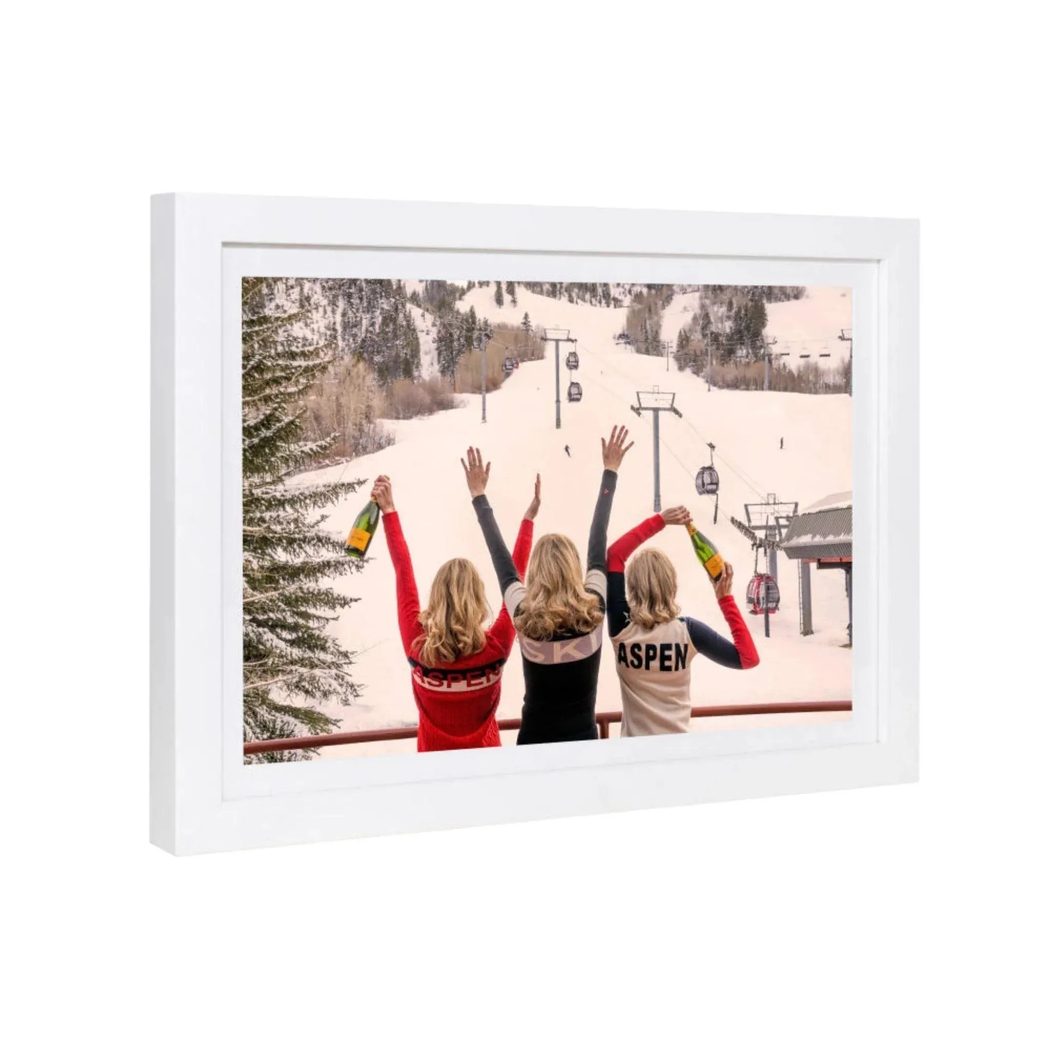 Après Champagne, Aspen Mini Framed Print by Gray Malin