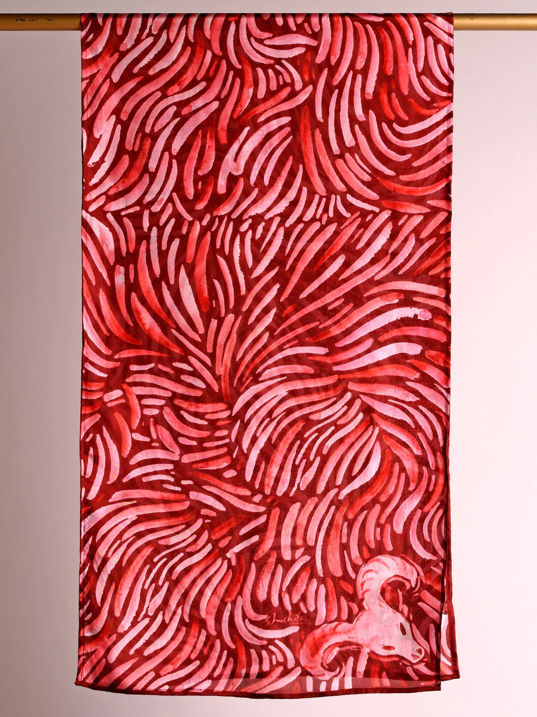 Aries Gift Box / Zodiac Themed Pure Silk Stoll Scarf