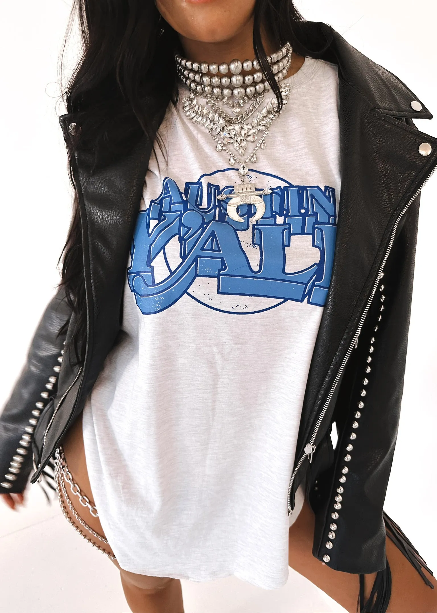 AUSTIN Y'ALL SIDE SLIT TEE