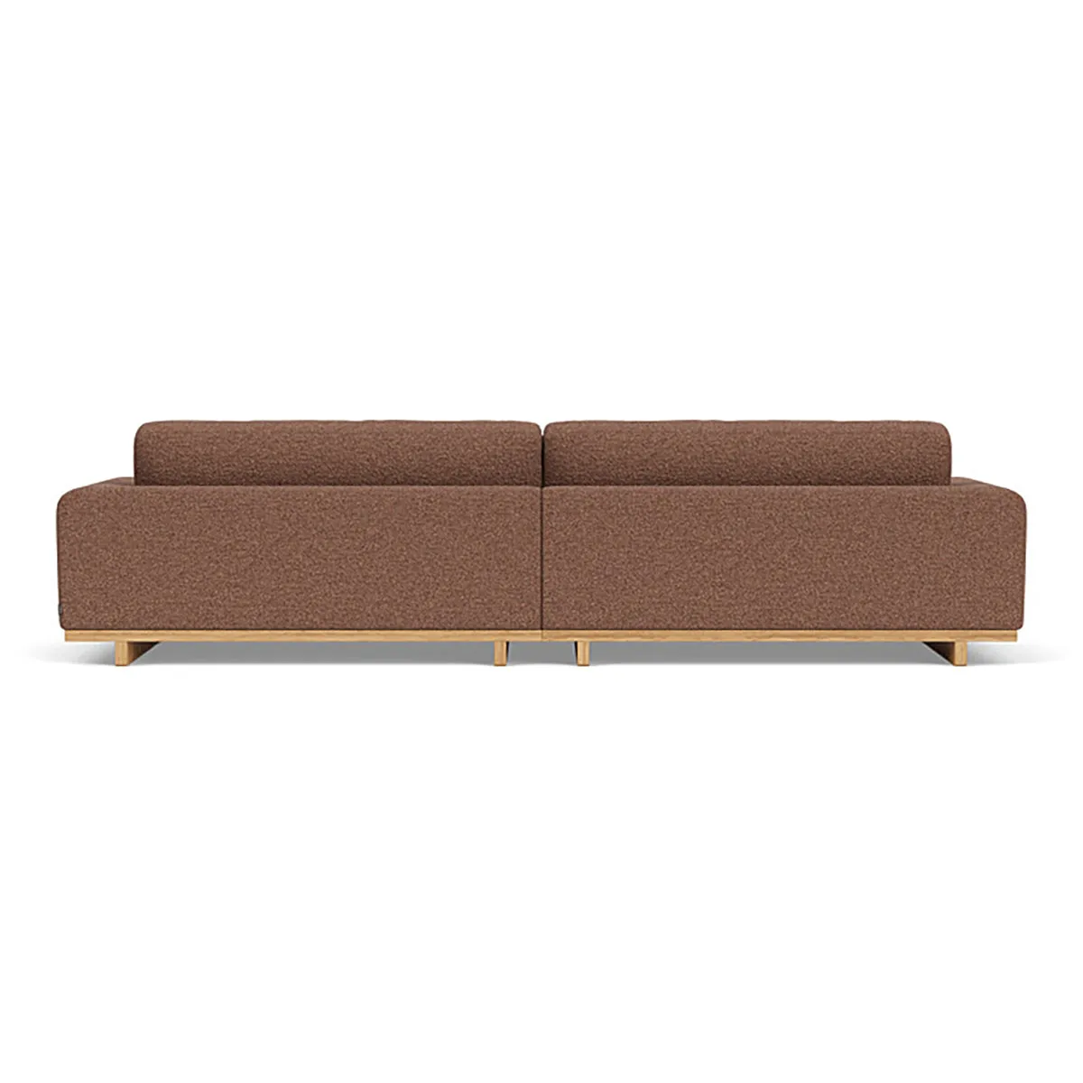 Aya Boucle 4 Seater Sofa (Oak, Rust)