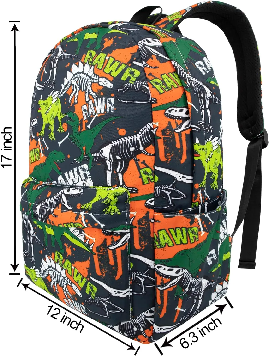 Backpack for Middle Elementary High School College Student Bookbags Boys Teens Kids Waterproof Backpacks Dinosaur Book Bag Travel Laptop Back Pack