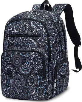 Backpack for Women Work Commuter Bag with Laptop Compartment Lightweight Teacher Nurse Backpack College Campus Essentials Extra Large Weekender Bag Aesthetic Paisley Print Mochila De Viaje Para Mujer