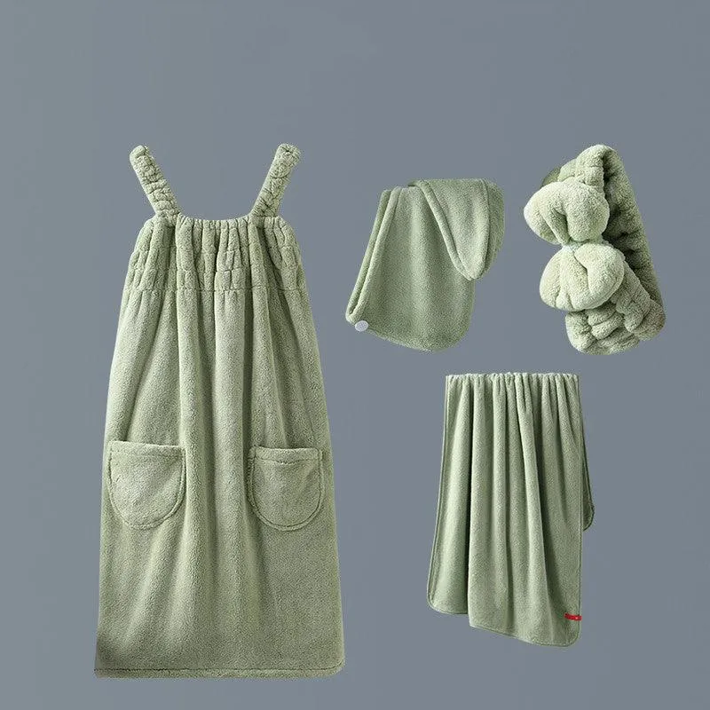 Bathrobe Wrappable Pure Cotton Absorbent Quick Dry Bath Skirt