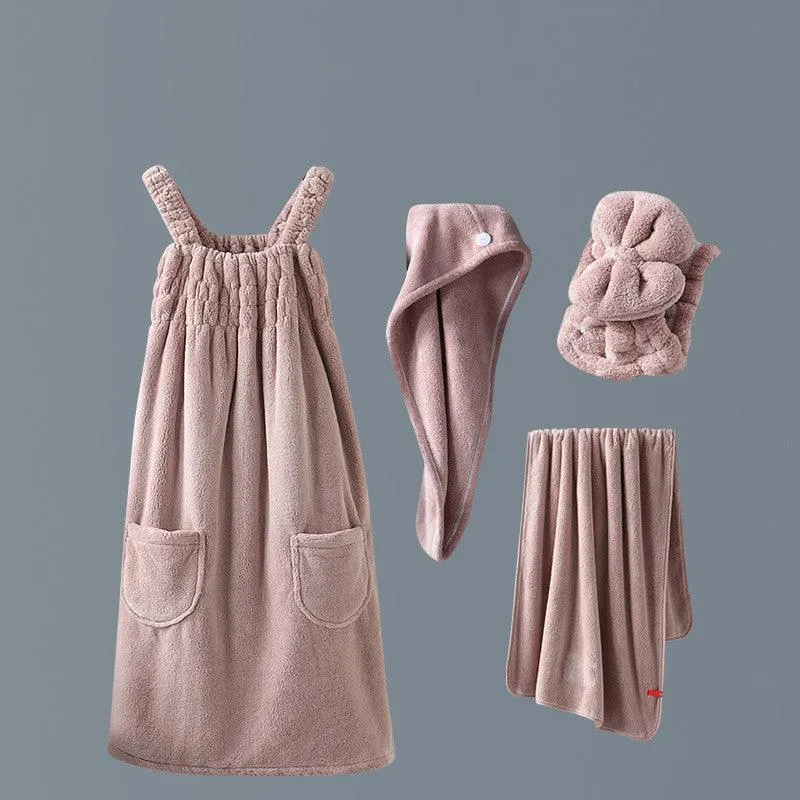Bathrobe Wrappable Pure Cotton Absorbent Quick Dry Bath Skirt