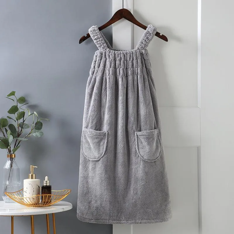 Bathrobe Wrappable Pure Cotton Absorbent Quick Dry Bath Skirt