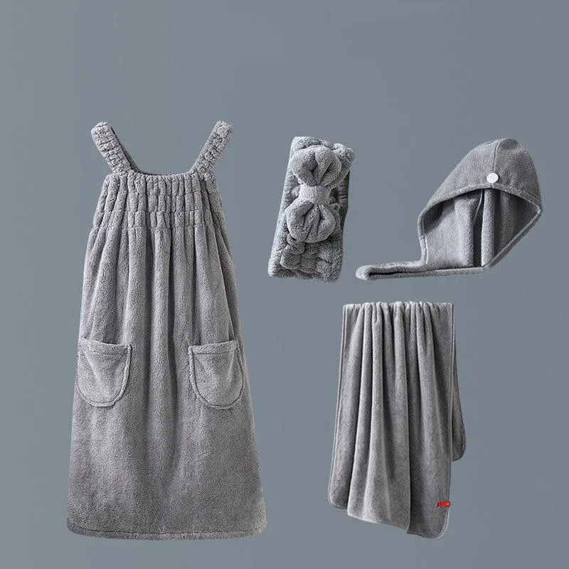 Bathrobe Wrappable Pure Cotton Absorbent Quick Dry Bath Skirt