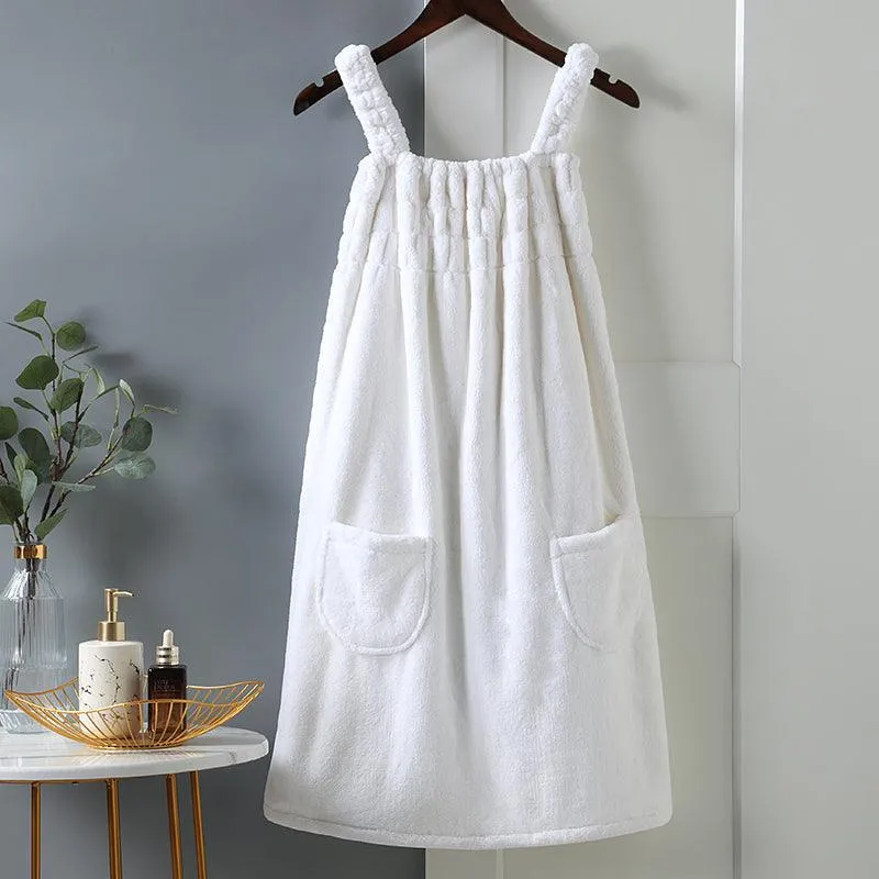Bathrobe Wrappable Pure Cotton Absorbent Quick Dry Bath Skirt