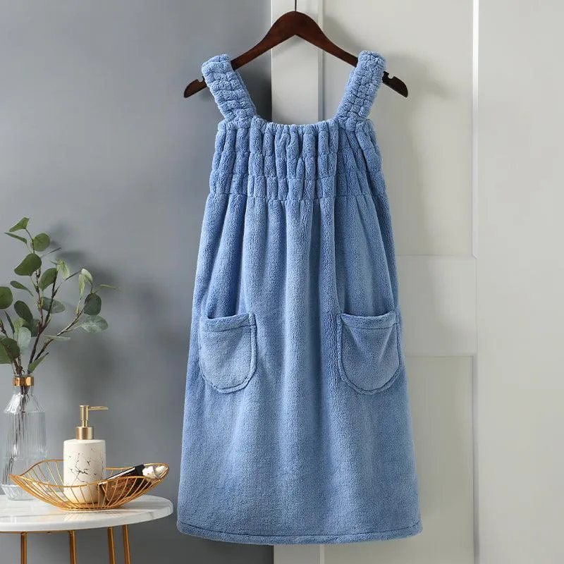 Bathrobe Wrappable Pure Cotton Absorbent Quick Dry Bath Skirt