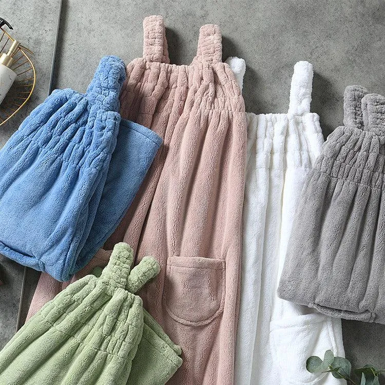Bathrobe Wrappable Pure Cotton Absorbent Quick Dry Bath Skirt
