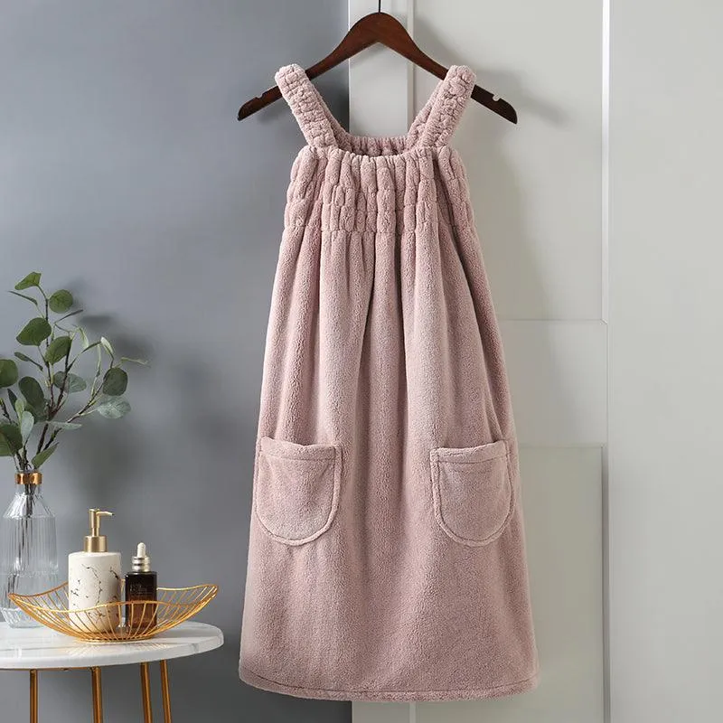Bathrobe Wrappable Pure Cotton Absorbent Quick Dry Bath Skirt