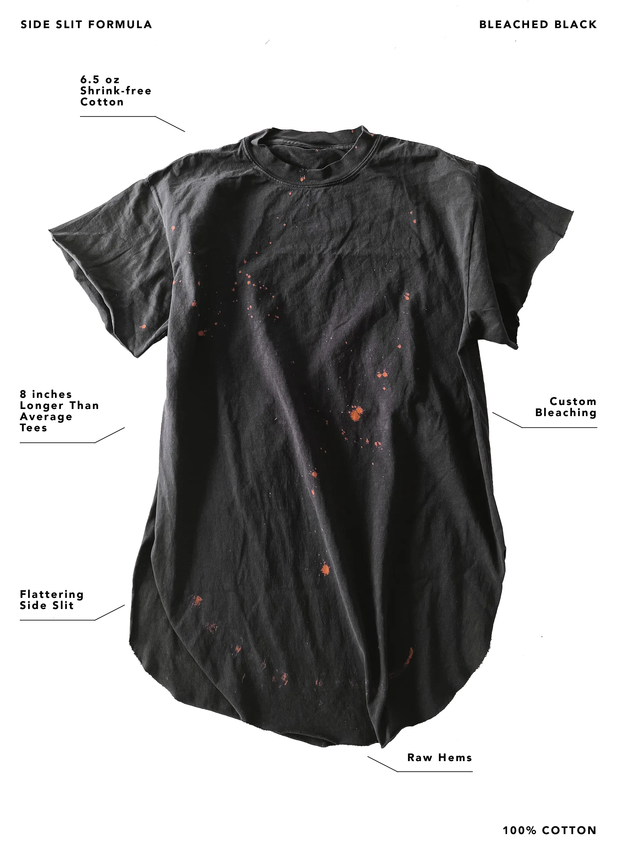 BEER DRINKIN' BABE BLEACHED OUT SIDE SLIT TEE