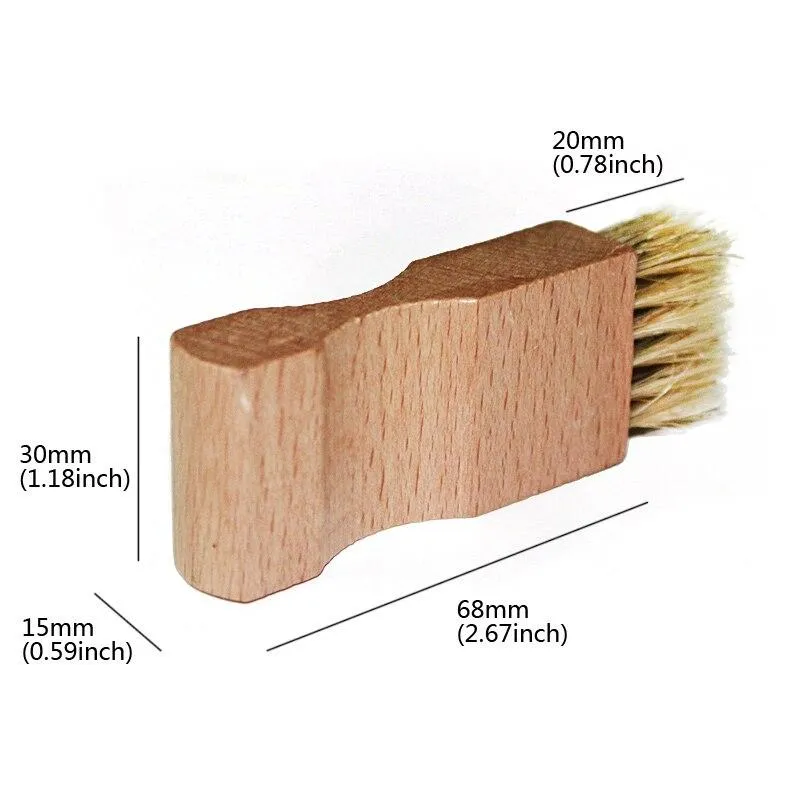 Benito Portable Beech Wood Pig Bristle Shoe Brush