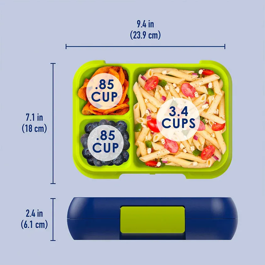Bentgo Pop Lunch Box - Navy Blue/Chartreuse