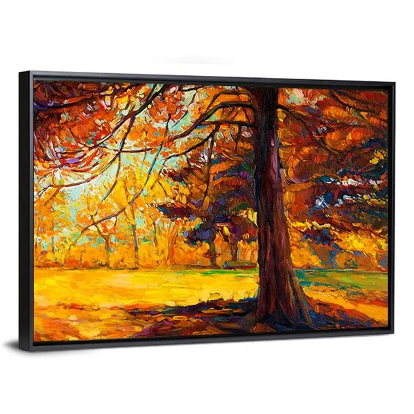 Big Tree In Autumn Canvas Wall Art