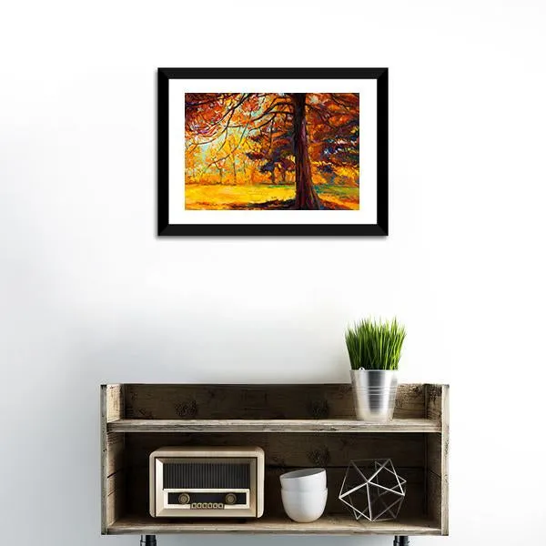 Big Tree In Autumn Canvas Wall Art