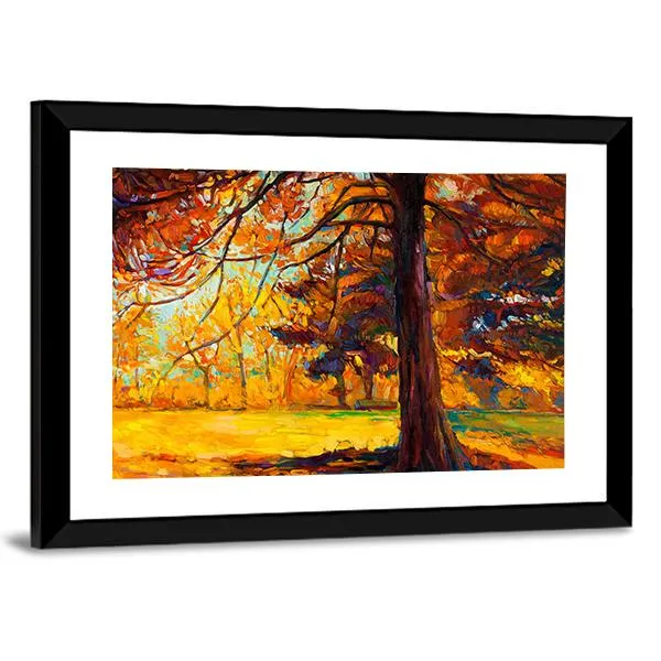 Big Tree In Autumn Canvas Wall Art