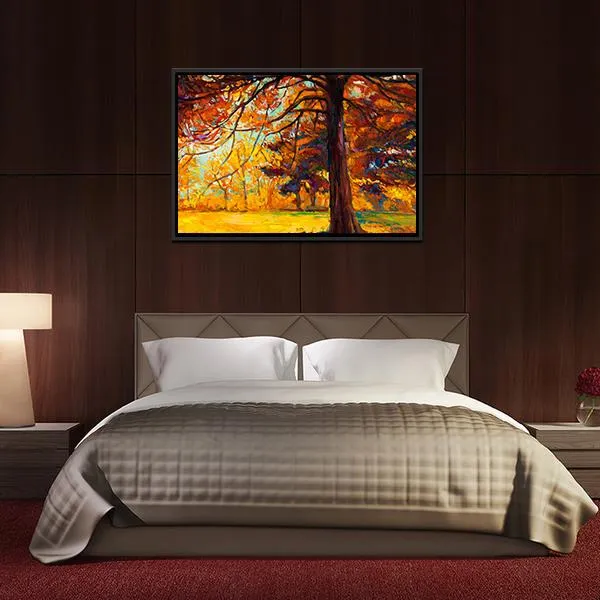 Big Tree In Autumn Canvas Wall Art