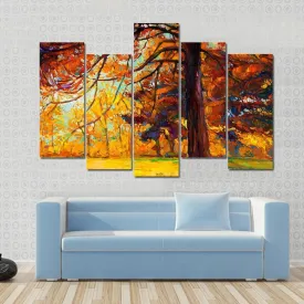 Big Tree In Autumn Canvas Wall Art