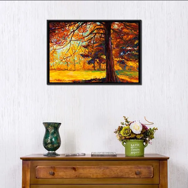 Big Tree In Autumn Canvas Wall Art